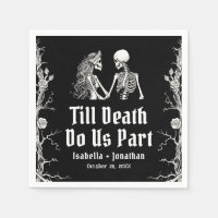 Halloween Till Death Do Us Part Skeletons Wedding