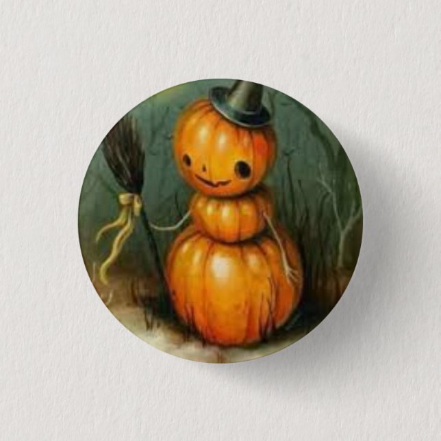 Halloween time 1 inch round button (Front)