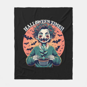 Halloween time, but its actually happy time! fleece blanket
