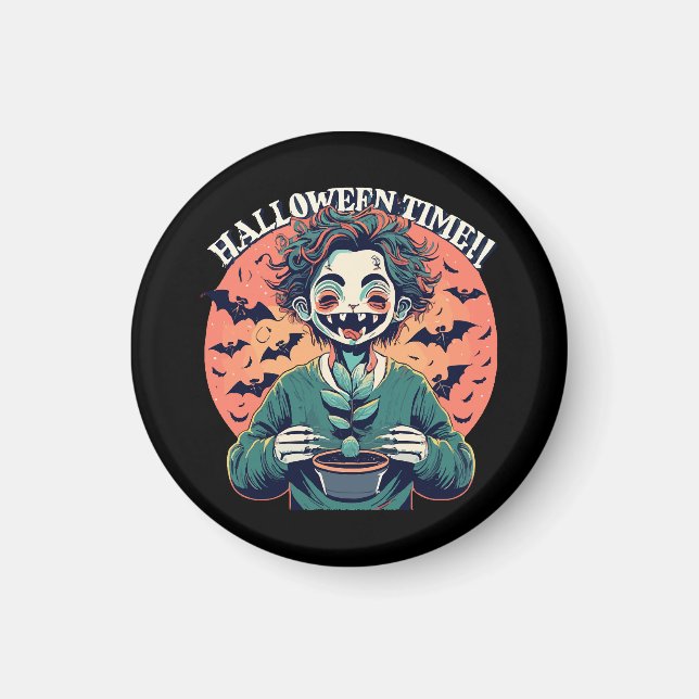 Halloween time, but its actually happy time! magnet (Front)