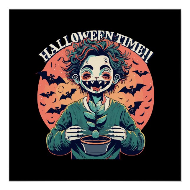 Halloween time, but its actually happy time! poster (Front)