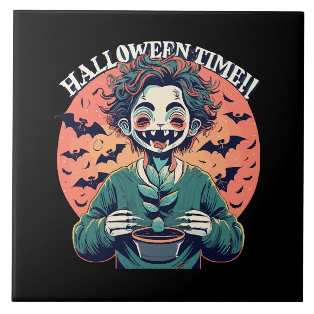 Halloween time, but its actually happy time! tile (Front)