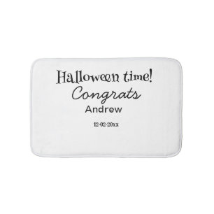 Halloween time congrats add name date year graduat bath mat
