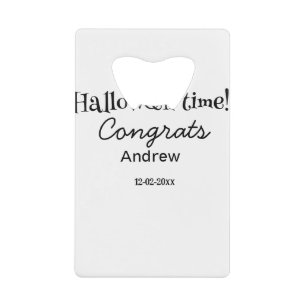 Halloween time congrats add name date year graduat credit card bottle opener
