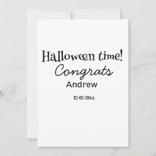 Halloween time congrats add name date year graduat invitation