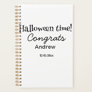 Halloween time congrats add name date year graduat planner