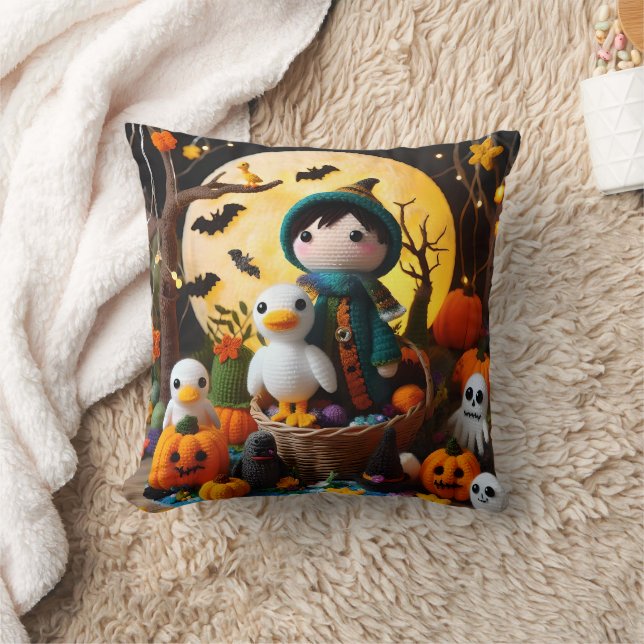 Halloween Time (For him) Throw Pillow (Blanket)
