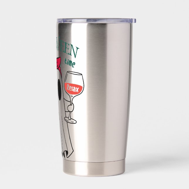 Halloween Time Spooky Insulated Tumbler (Left)