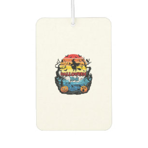 Halloween Time Witch Pumpkins Bats Sunset_1 Air Freshener