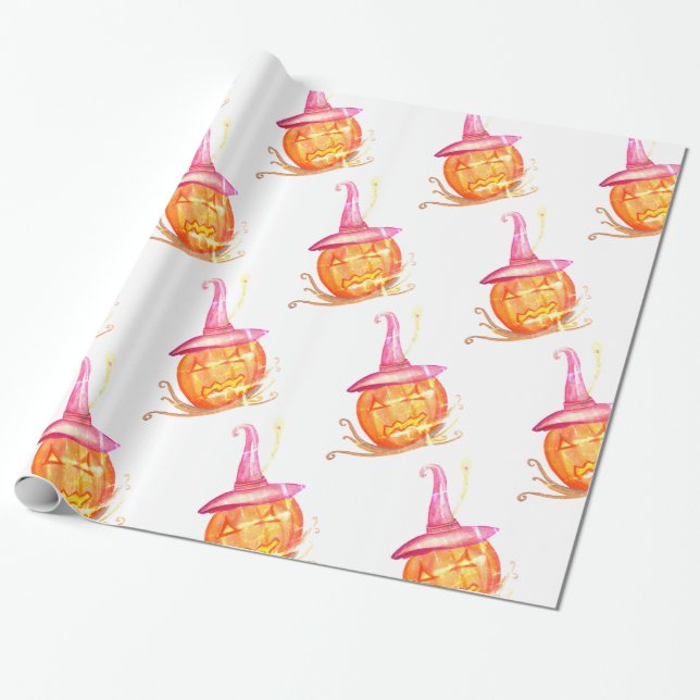 Halloween Time Wrapping Paper (Unrolled)