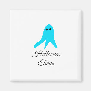 Halloween times blue ghost scribble hand-drawn fal magnet