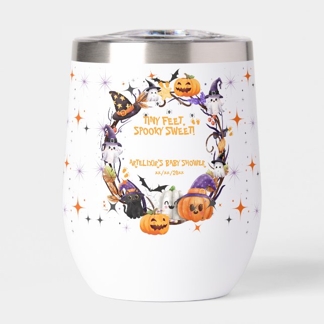 Halloween Tiny Feet, Spooky Sweet Baby Shower  (Front)