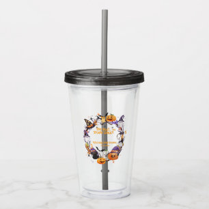 Halloween Tiny Feet, Spooky Sweet Baby Shower Acrylic Tumbler