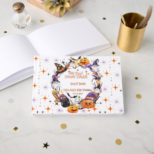 Halloween Tiny Feet, Spooky Sweet Baby Shower Foil Guest Book