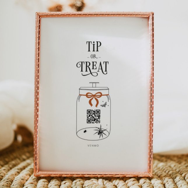 Halloween Tips Scan QR Code Cash App Payment Sign (Creator Uploaded)