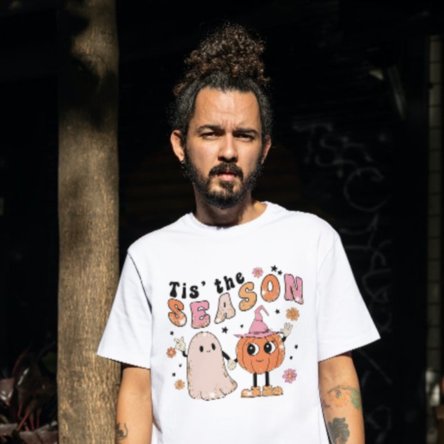 HALLOWEEN TIS THE SEASON GHOST & PUMPKIN T-Shirt (Creator Uploaded)
