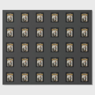Halloween Tis The Season Haunted House Design_1 Wrapping Paper