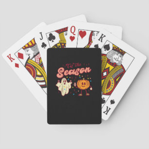 Halloween Tis The Season Retro Costume Groovy Wome Playing Cards