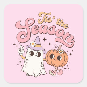 Halloween Tis the Season Square Sticker