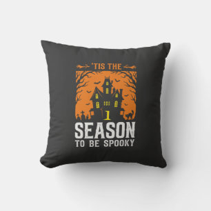 Halloween Tis The Season To Be Spooky Design_1 Throw Pillow