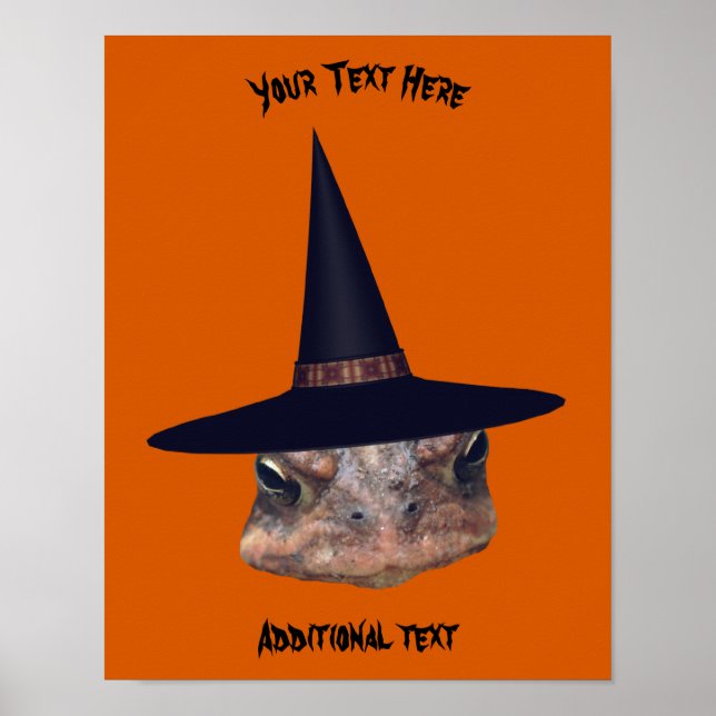 Halloween Toad Face Witch Personalized  Poster (Front)