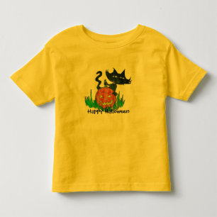 Halloween Toddler Tee- Halloween Kitty T-shirt