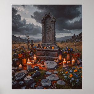 Halloween Tombstone Poster