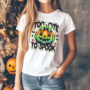 Halloween Too Cute To Spook Coquette Pumpkin T-Shirt