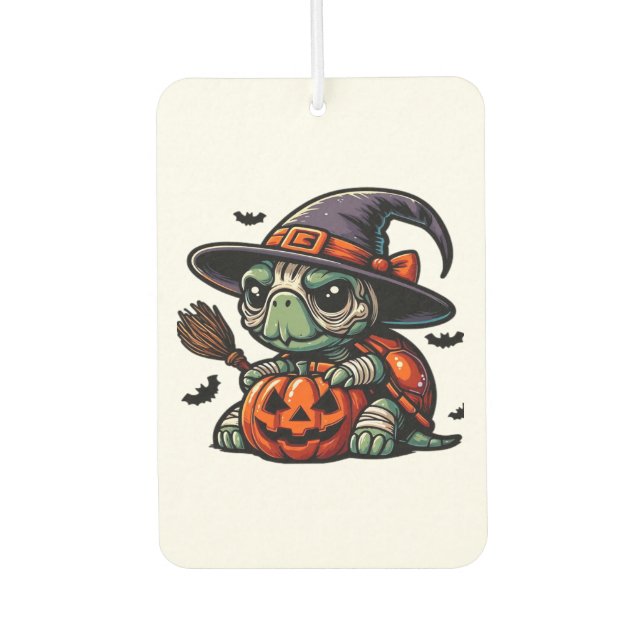 Halloween Tortoise Turtle Witch Hat Costume Spooky Air Freshener (Front)