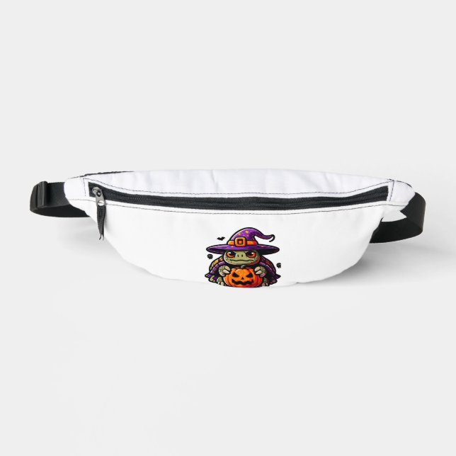 Halloween Tortoise Turtle Witch Hat Costume Spooky Fanny Pack (Front)