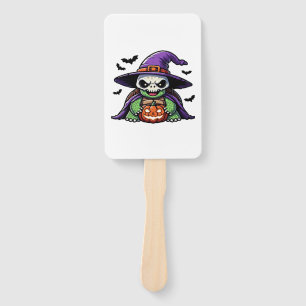 Halloween Tortoise Turtle Witch Hat Costume Spooky Hand Fan
