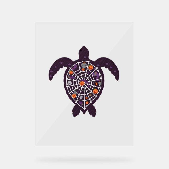 Halloween Tortue de mer Citrouille de l'araignée G (Recto)