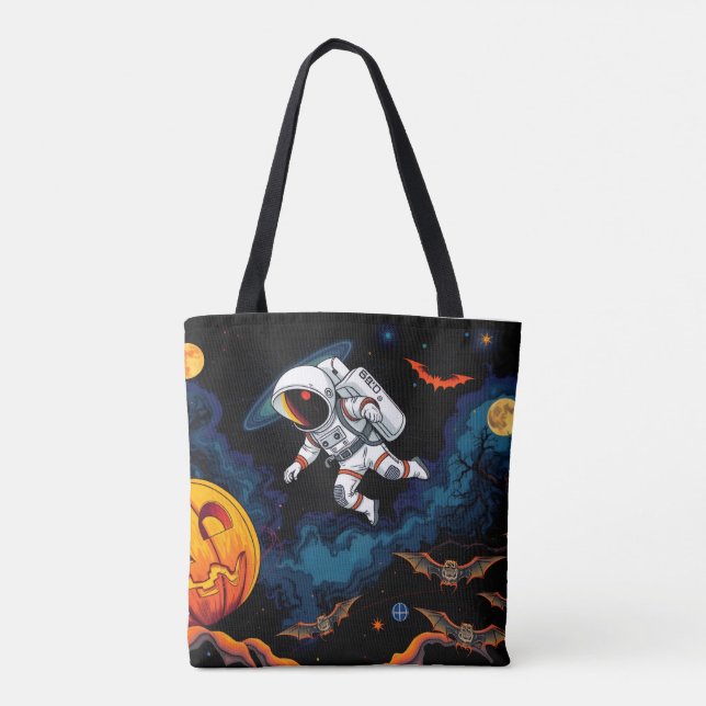 Halloween Tote Bag - Galaxy Trick-or-Treat Bag  (Back)