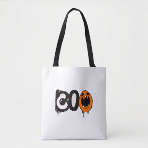 Halloween Tote Bag – Surreal Melting Pumpkin Art