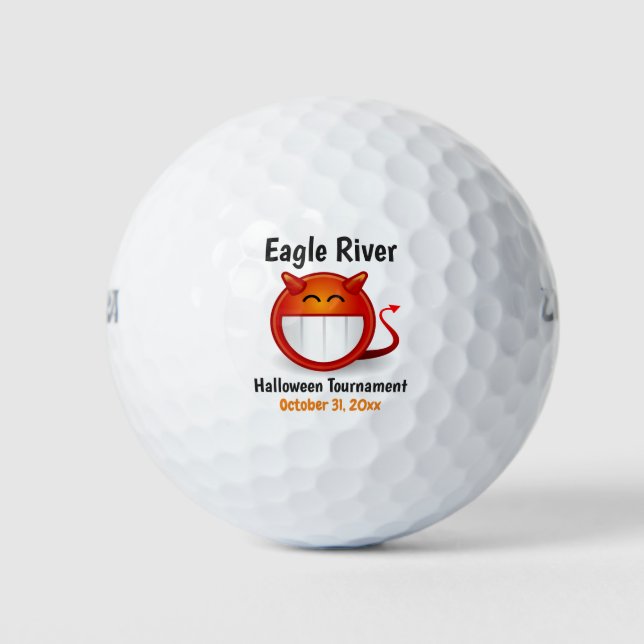 Halloween Tournament Custom Devil Golf Balls (Front)