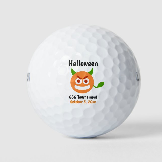 Halloween Tournament Cute Devil Golf Balls (Front)