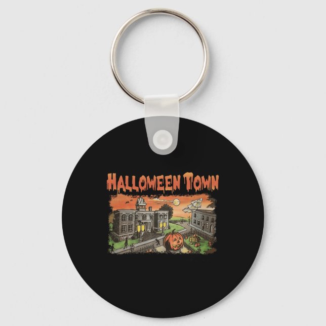 Halloween Town Est 1998 Halloween Party Cute Hallo Keychain (Front)