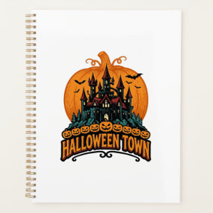 Halloween Town Vintage Haunted Castle Pumpkin Desi Planner