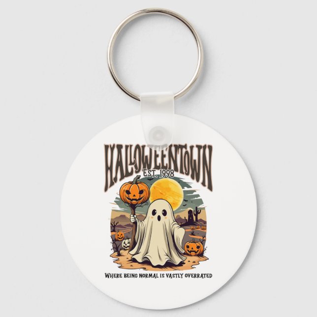Halloween Town Where Being Normal Is Vastly Overra Keychain (Front)