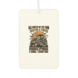 Halloween Tractor Shirt Funny Farm Witch Ride Desi Air Freshener