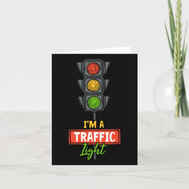 Halloween Traffic Light I'm A Traffic Light  Card (Front)