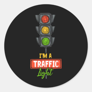 Halloween Traffic Light I'm A Traffic Light Classic Round Sticker
