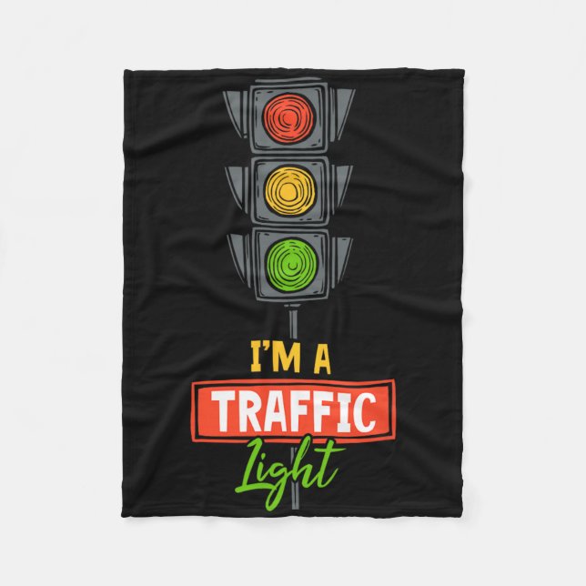 Halloween Traffic Light I'm A Traffic Light  Fleece Blanket (Front)