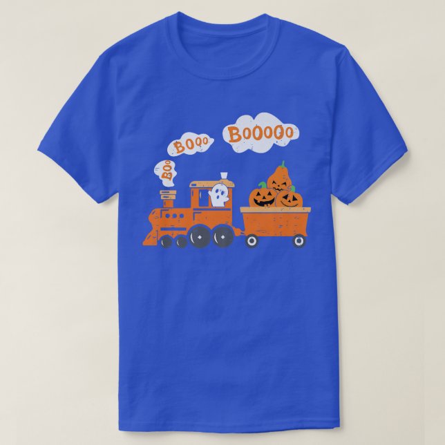 Halloween Train Boo Funny Ghost Pumpkin Toddler Ki T-Shirt (Design Front)