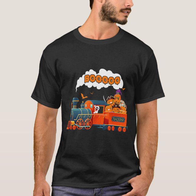 Halloween Train Boo   Ghost Pumpkin Toddler Kids B T-Shirt (Front)