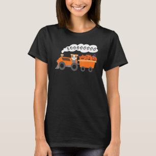Halloween Train Boo Ghost Pumpkin Toddler Kids Boy T-Shirt