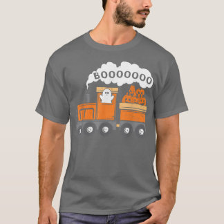 Halloween Train Boo Ghost Pumpkin Toddler Kids Boy T-Shirt