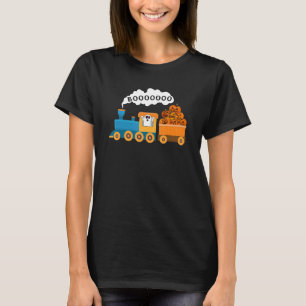Halloween Train Boo Ghost Pumpkin Toddler Kids Boy T-Shirt