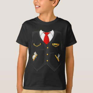 Halloween Train Conductor Costume for Kids Adults T-Shirt