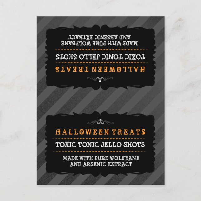 Halloween Traitements Carte de la tente - Bande no (Devant)